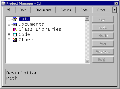 [The Visual FoxPRo Project Manager]